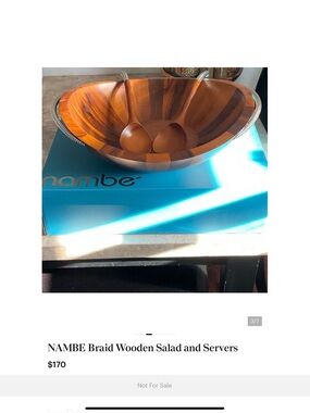 NAMBE Braid Wooden Salad and Servers